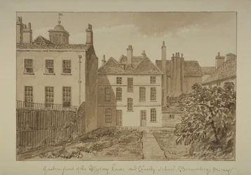 View of the rectory and Charity School of St Mary Magdalen, Bermondsey